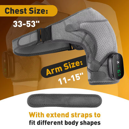 Electric Shoulder Heating Pad 3-Speed Vibration Muscle Relax Belt Thermal Massager Shoulder Neck Health Care Support Brace